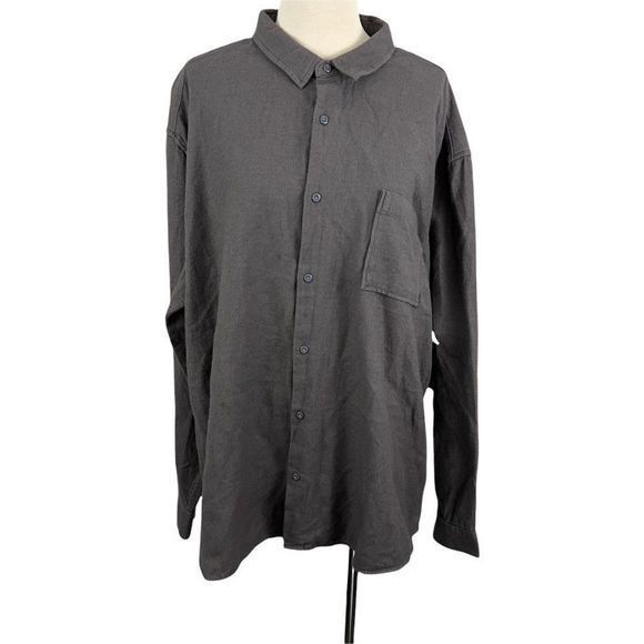 NWT BP Grey Flannel Button Down Shirt (XL) - Picture 8 of 8